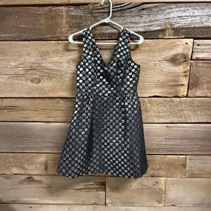 NWT Ark and Company Sleeveless Flare dress with metallic circles, Small